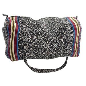 Vera Bradley Black and Multicolor Travel Bag